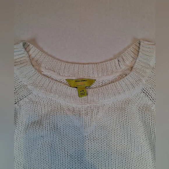 Banana Republic Milly Collection Open Knit Sweater XS White Cotton Classic - Picture 4 of 10